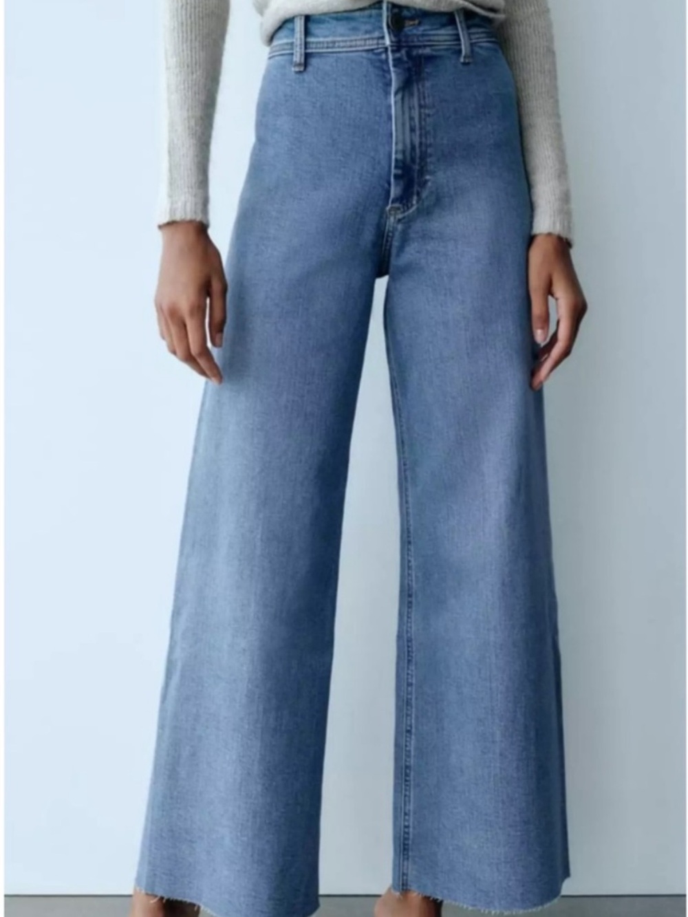 Zara Wide Leg High-Rise Jeans